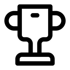 trophy achievement line icon