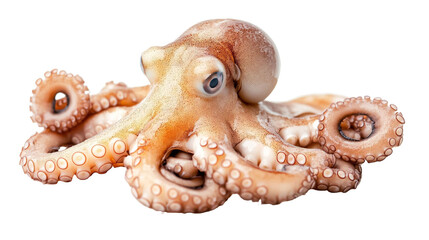 Obraz premium Octopus for Marine Wildlife and Decor - Isolated on White Background
