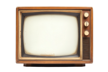 Classic wooden TV with blank screen perfect for retro concepts vintage ads or old school display setups