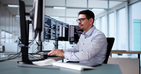 Software Programmer Or Coder Man