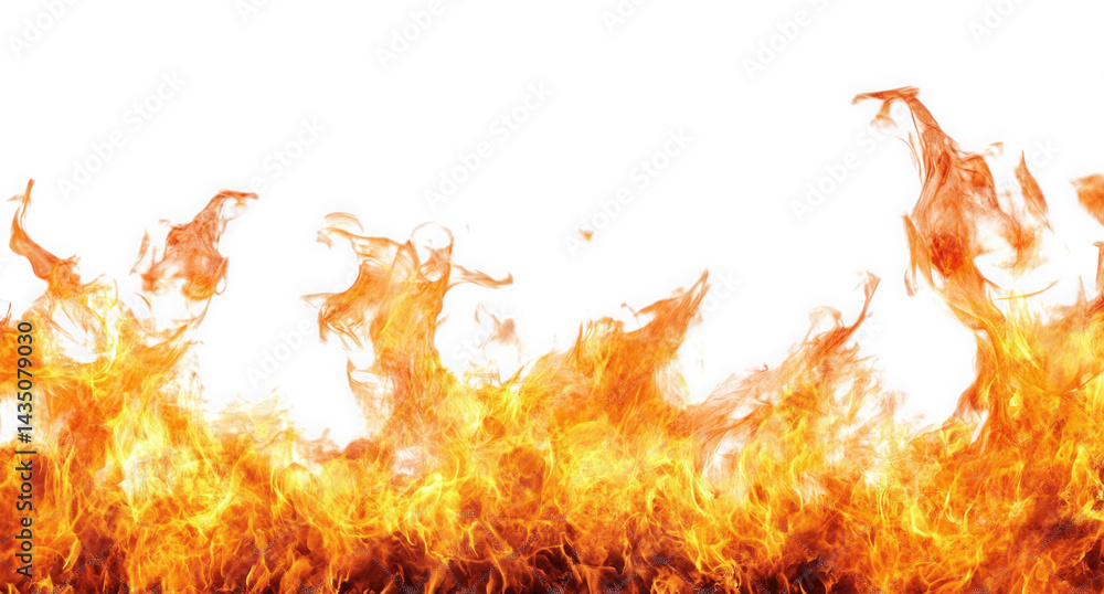 Poster a vibrant flame with intense orange and yellow hues. creating a dynamic and energetic visual the fla