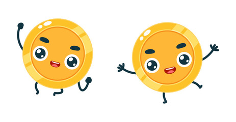 Set Mascot images of the Gold Coin