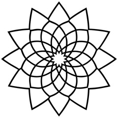 Fototapeta premium Golden Ratio Mandala Vector on White