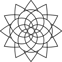 Obraz premium Golden Ratio Mandala Vector on White