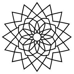 Obraz premium Golden Ratio Mandala Vector on White