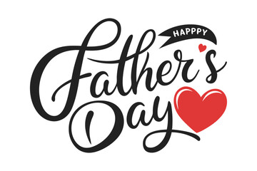 Happy Father's Day Typography Art Design for Celebration of Dad