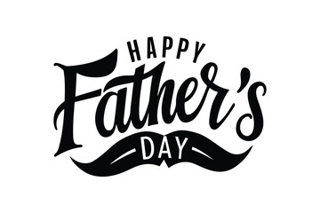 Happy Father's Day Typography Art Design for Celebration of Dad