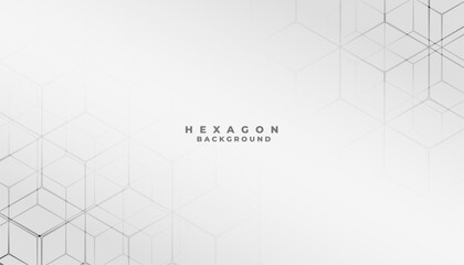 line style geometric hexagon shape pattern background design