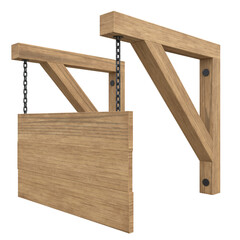 Signboard, 3d illustration isolated on white background