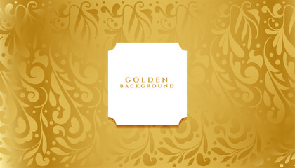 floral texture invitation golden banner design