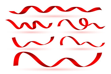 pack of realistic ribbon band element banner for xmas decor
