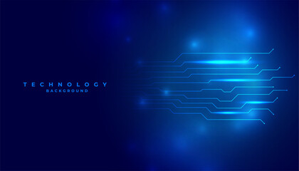 Obraz premium digital web network circuit line techno wallpaper design