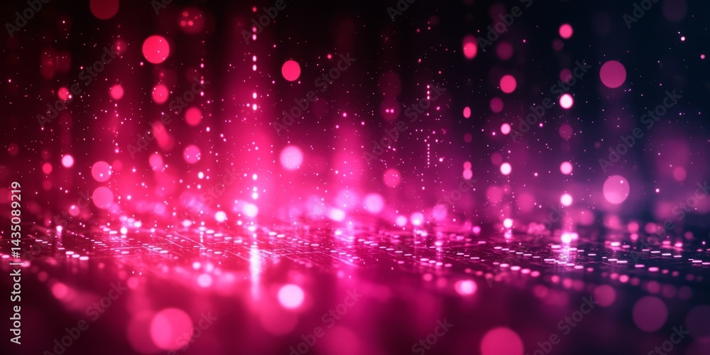 Aufkleber abstract illuminated background: immersed in a vibrant display of luminous bokeh, a dynamic interpla