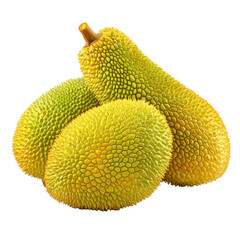 Fresh jackfruits displayed on a clean white background showcasing their unique texture and shape, fresh jack fruits isolated on white background