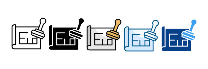 Blueprint Icon Set Multiple Style Collection
