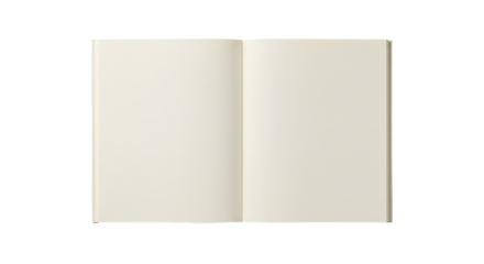 Elegant open notebook featuring blank pages ready for creative concepts