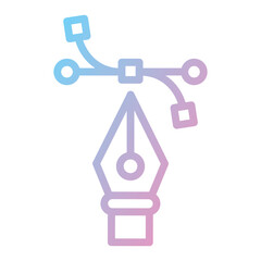 Pen Tool Icon,graphic design line flat_Vector