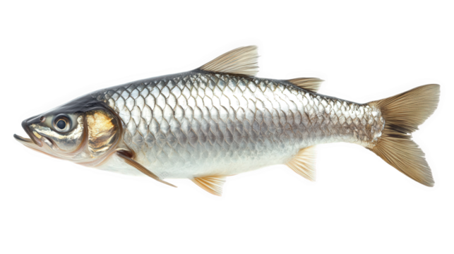 fresh fish. showcasing its shiny scales and streamlined body. typically used in culinary contexts its natural coloration and detailed features highlight its aquatic nature. making it suitable for educ