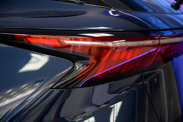 Close up of rear taillight on a vehicle