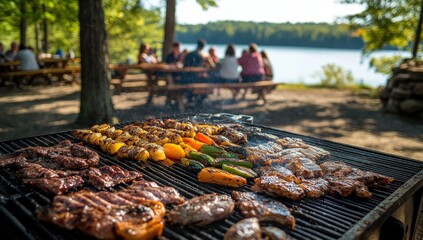 Delicious Summer BBQ by the Lake
