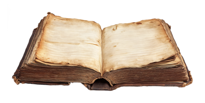 Old Letter for Vintage and Antique Decor - Isolated on White Background