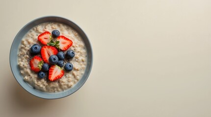 Healthy Breakfast Bowl with Blueberries and Yogurt