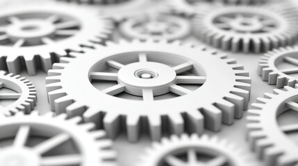 Interlocking Gears A monochrome landscape of connection complexity and motion