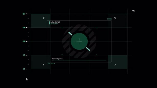 Futuristic HUD Loading Animation &ndash; Sci-Fi Tech Interface Motion Graphic