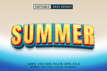 Summer 3d Text - Editable Text Effect