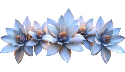 Pale Blue Floral Wreath