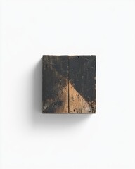 Abstract Wood Block, Darkened Grain