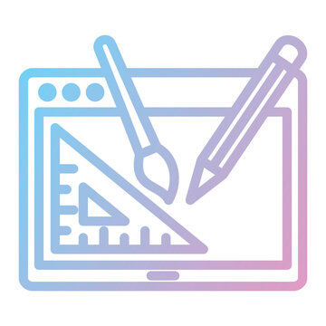 Graphic Design Icon,graphic design line flat_Graphic Designer-48