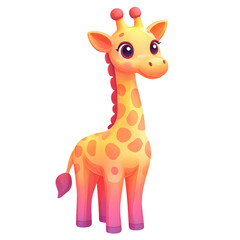 Fototapeta premium Adorable Cartoon Giraffe Illustration