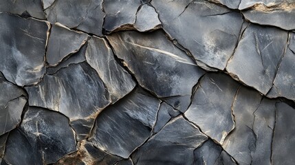 Textured, fractured rock surface