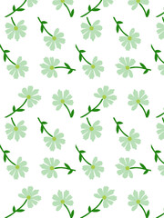 green flower hand drawn seamless pattern wallpaper design