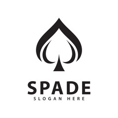 Ace of Spade Logo Design Vector Icon