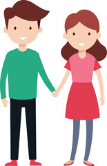 Couple holding hands