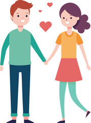 Couple holding hands