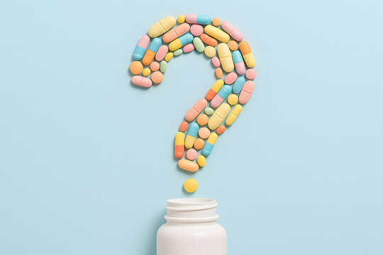 Pills Forming a Question Mark