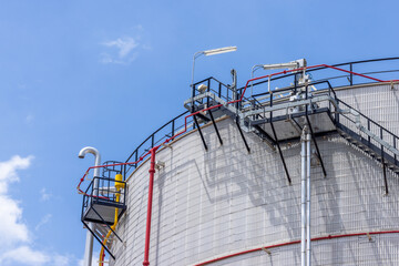 Oil storage tank at oil and gas refinery industrial zone, Business industrial oil and gas storage...