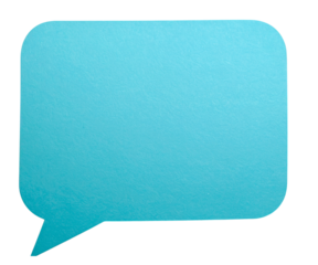 吹き出しの形をしたカラフルな付箋