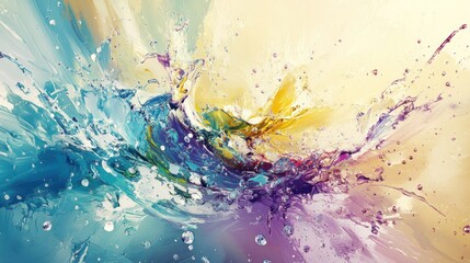 Abstract vibrant splash art