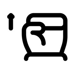 Raised Fist Simple Line Icon. Single icon, line vector icon
