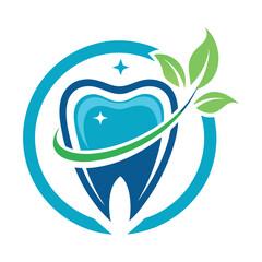 Fototapeta premium Smiling Tooth Dental Care Logo