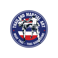 badge design of muay thai 