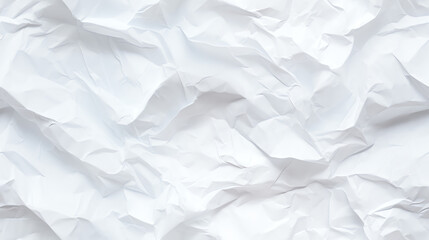 Fototapeta premium Crumpled white paper texture background for creative projects.