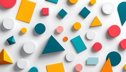 Colorful Geometric Shapes Abstract Background Modern Design 3D Render