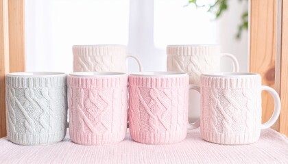 美しく整列したカップ