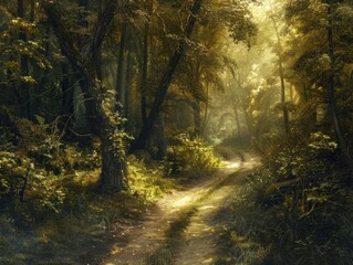 Obraz premium A Serene Forest Path