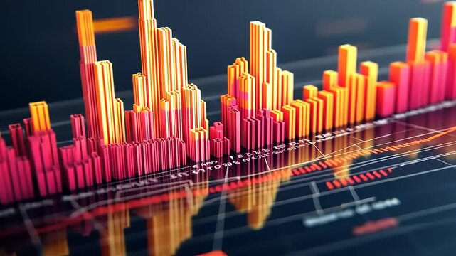 financial stock graph on the monitor of the stock market